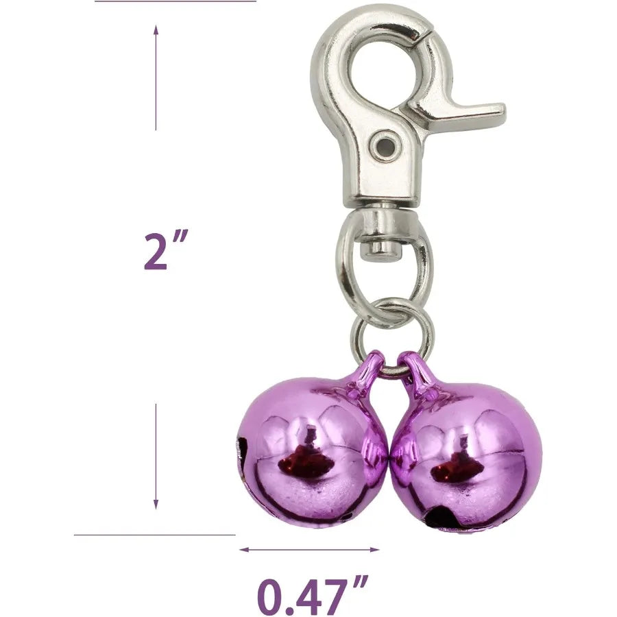 2 Pack Stainless Steel Dog And Cat Bell Necklace Pendant Charm For Pets