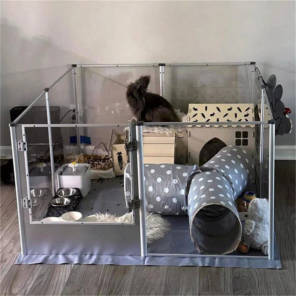 Extra Large Acrylic Dog Playpen Enclosure With Waterproof Pad For Pets