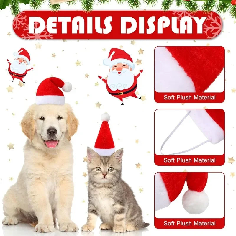 Frienda Plush Santa Hat For Dogs And Cats Christmas Party Costume