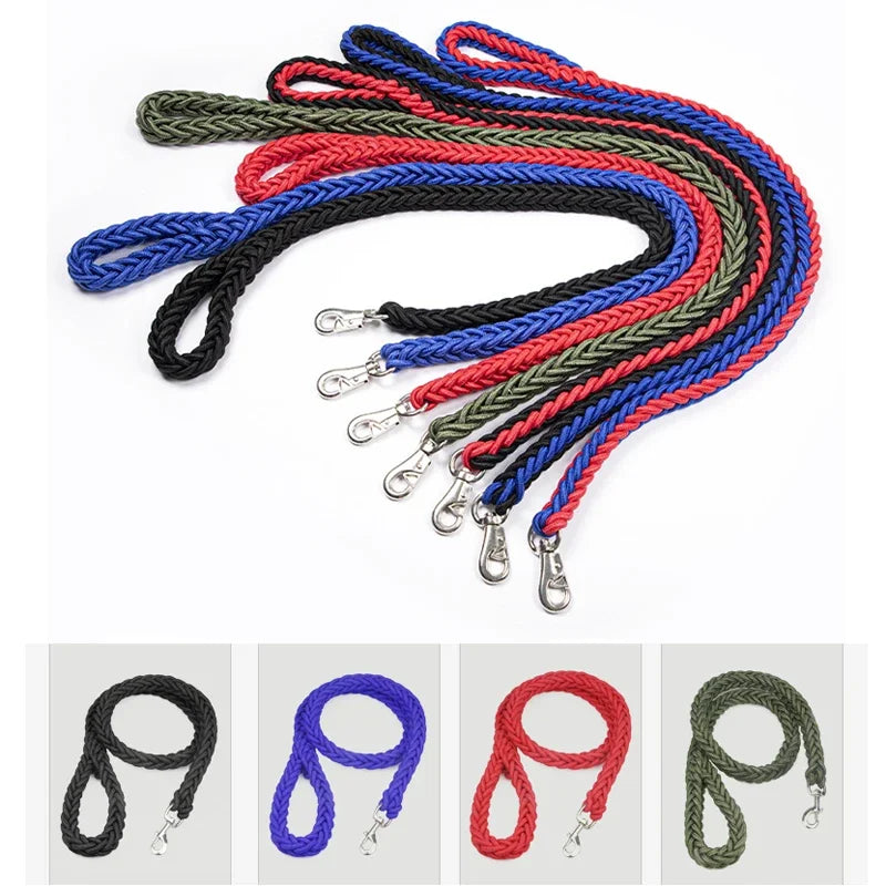 Heavy Duty Nylon Braided Dog Leash For Large Dogs Durable Walking Lead