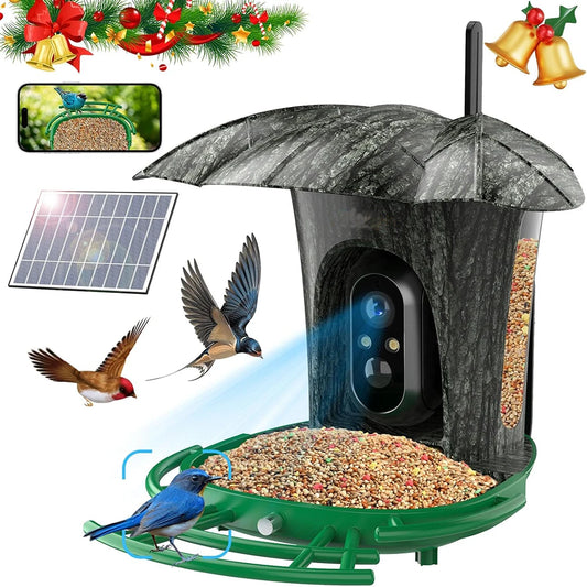 Smart Bird Feeder Camera Outdoor with 1080P HD AI Wildlife Identification