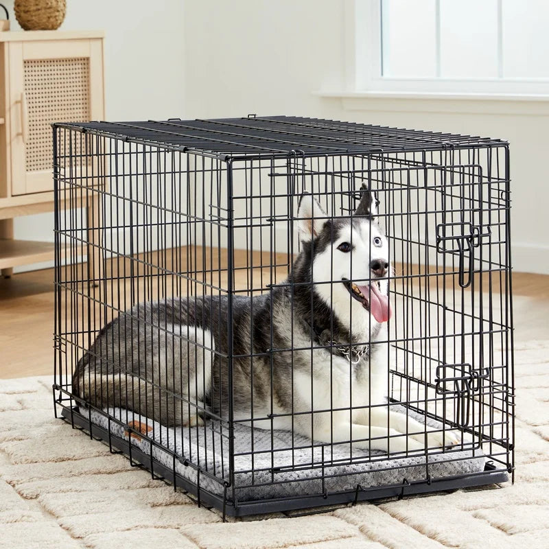 Cozy Dog Crate Mat With Plush Foam Bolstered Cushioned Support Fits 30In Crate