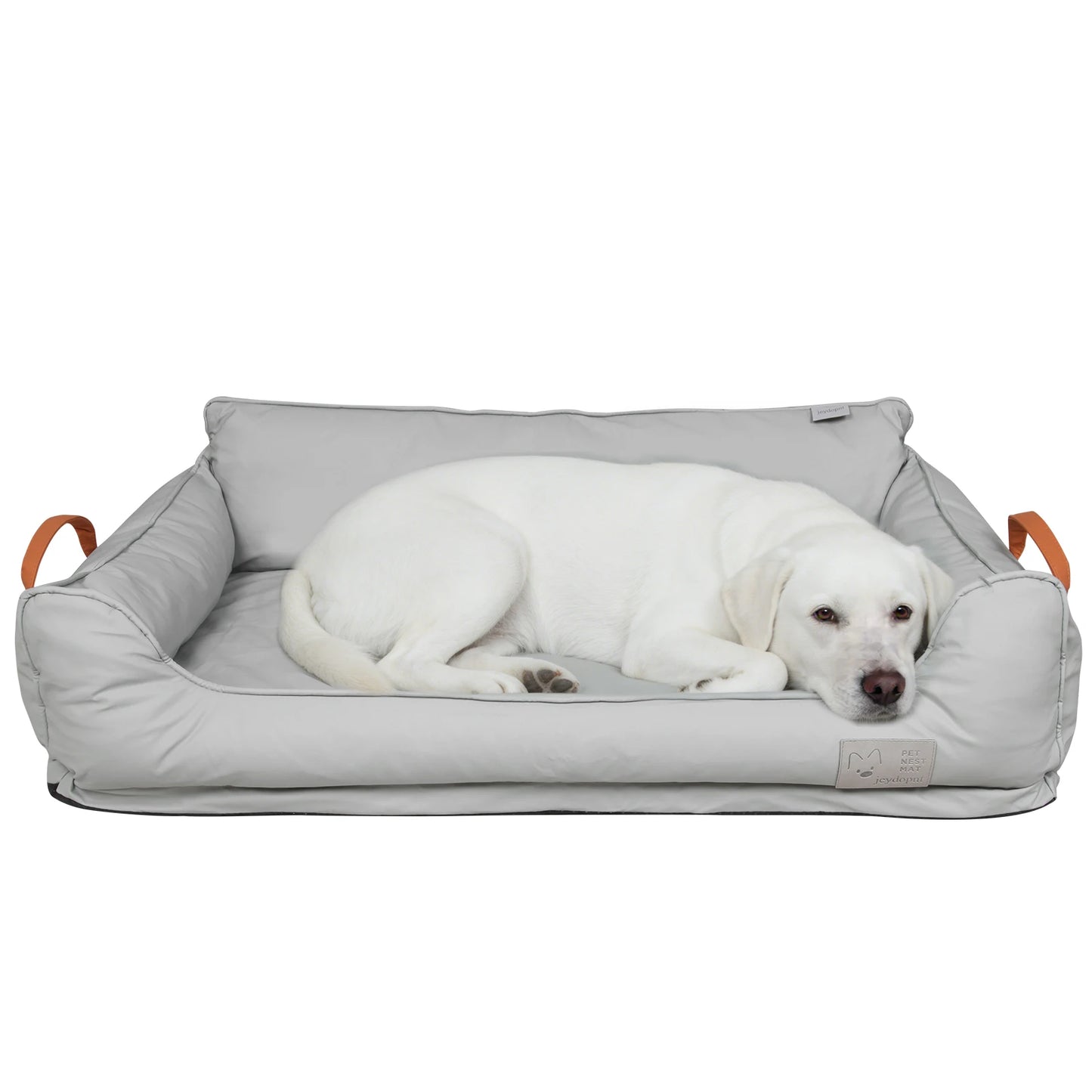 Leather Plush Donut Dog Bed For Large Dogs Snug Warm Cozy Rectangle