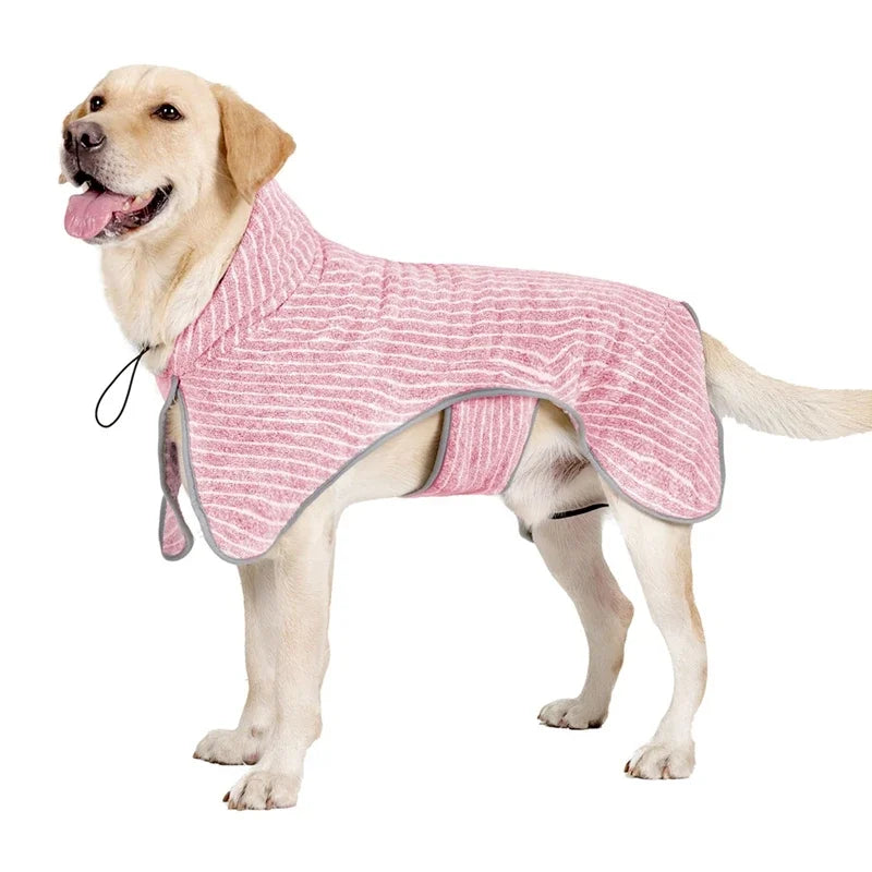 Pet Bathrobe Towel For Dogs And Cats Ultra Soft Water Absorbent Drying Robe