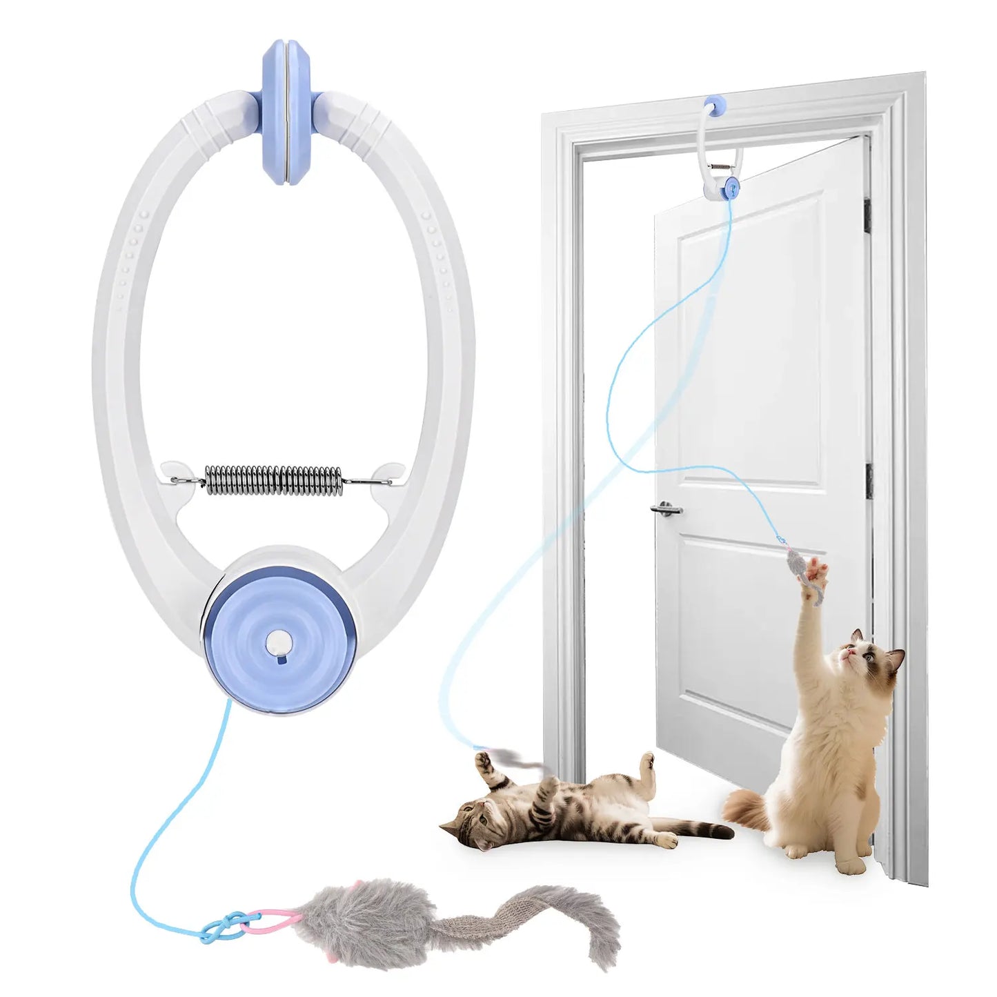 USB Rechargeable Electric Door Hanging Cat Toy Interactive Self Play Kitten Toy