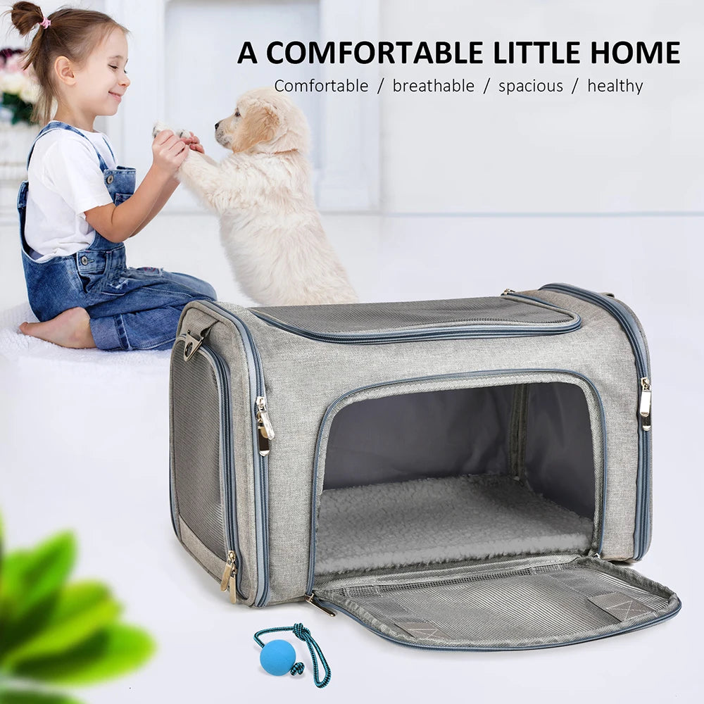 Airline Approved Soft Sided Dog Carrier Backpack For Small Dogs And Cats