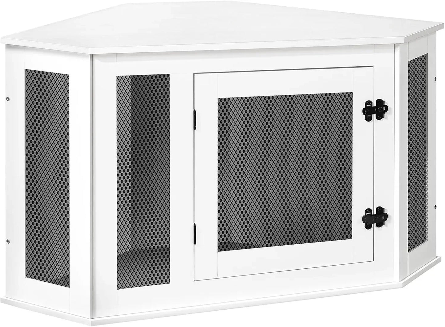Corner Dog Crate Furniture End Table Wood Kennel For Indoor Use