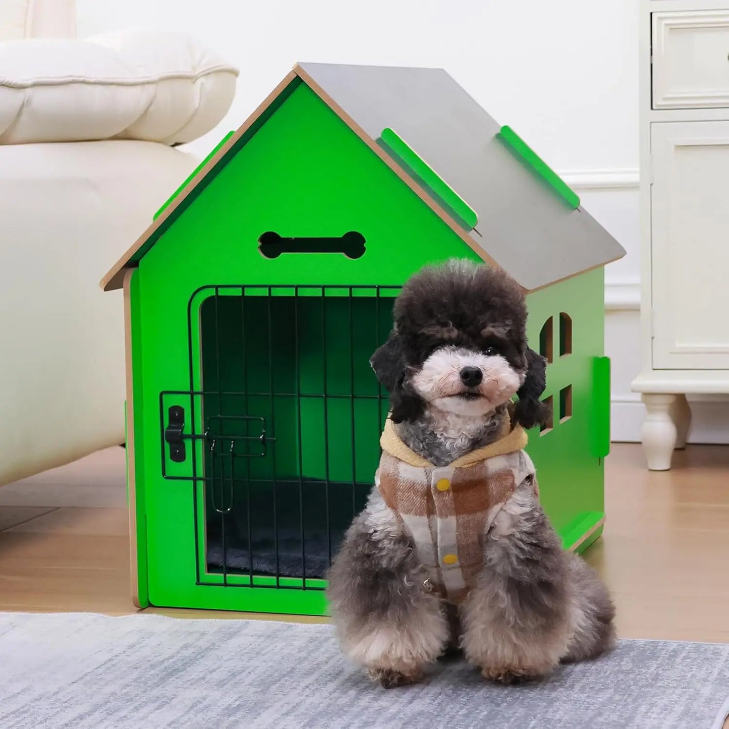 Cozy Wooden Indoor Dog House For Small Dogs And Cats
