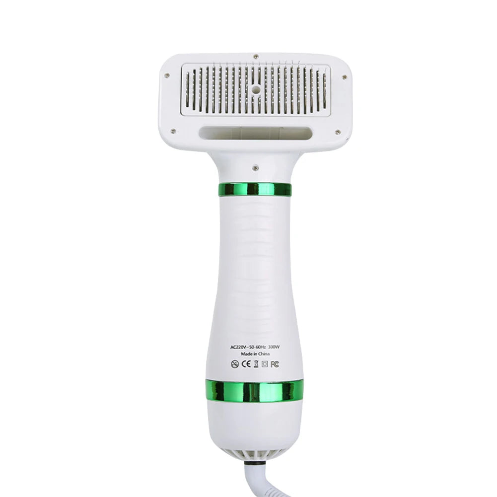 2 In 1 Dog Hair Dryer Comb Pet Grooming Tool With Adjustable Temperature