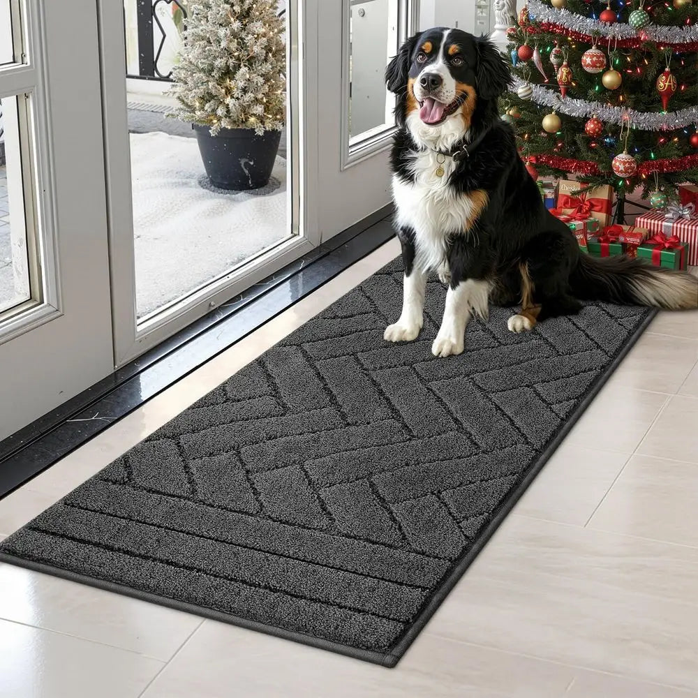 Mud Trapper Dog Door Mat Large Absorbent Non Slip Indoor Rug For Muddy Paws