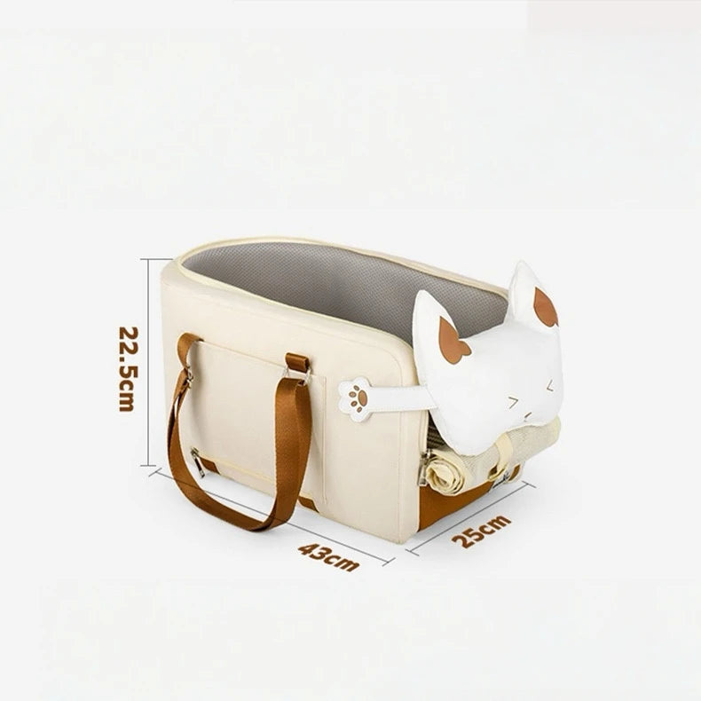 Dog Car Seat Booster for Car Armrest and Cat Carrier