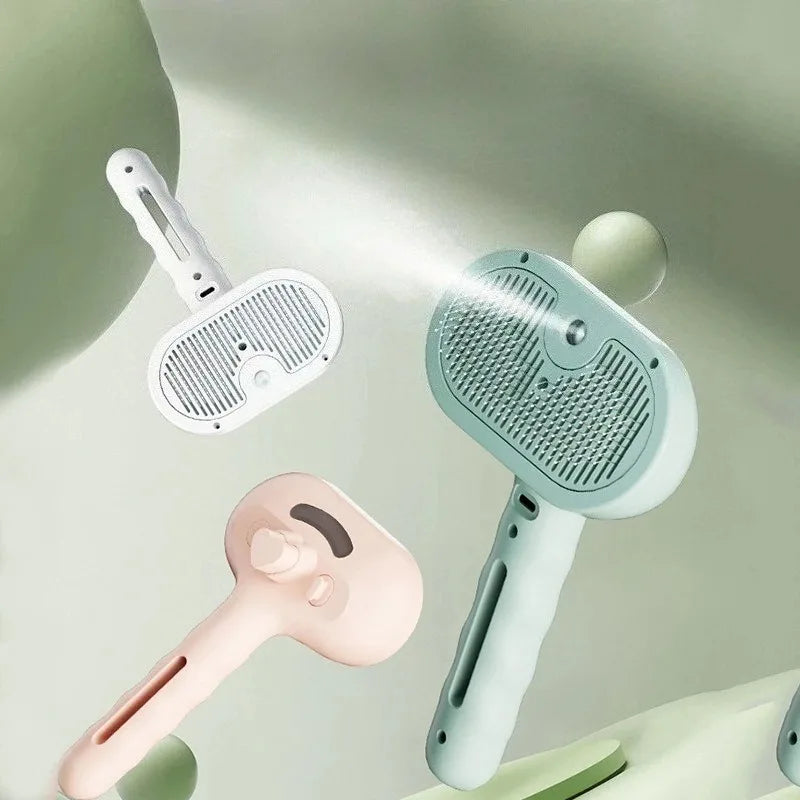 Pet Steam Massage Comb 3 In 1 Hair Removal Brush For Dogs And Cats USB