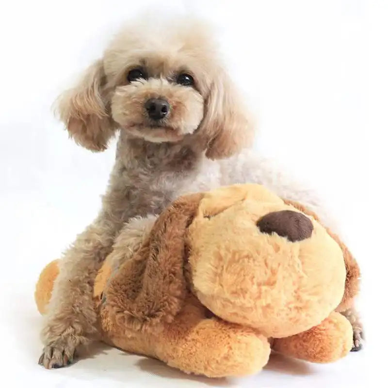 Calming Dog Plush Toy With Real Heartbeat Simulator For Anxiety Sleep Relief