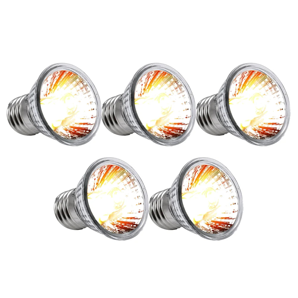 1-5PC 25W 50W 75W UVA+UVB Pet Reptile Heating Lamp Heat Light Bulb Turtle Lizard Heater Bulb Full Spectrum Sunlamp for Amphibian