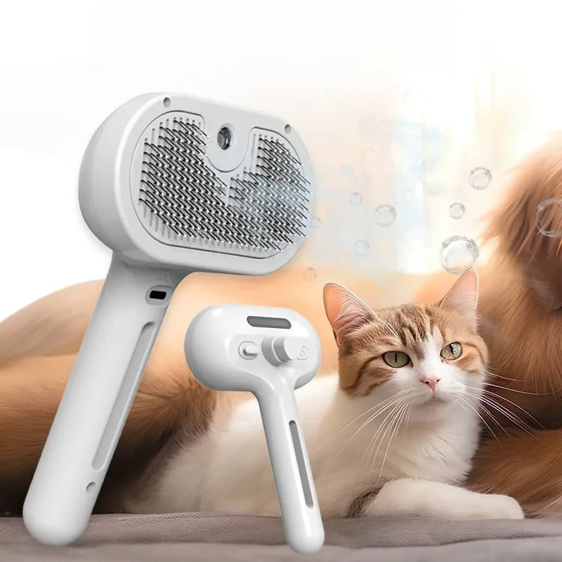 Pet Steam Massage Comb 3 In 1 Hair Removal Brush For Dogs And Cats USB