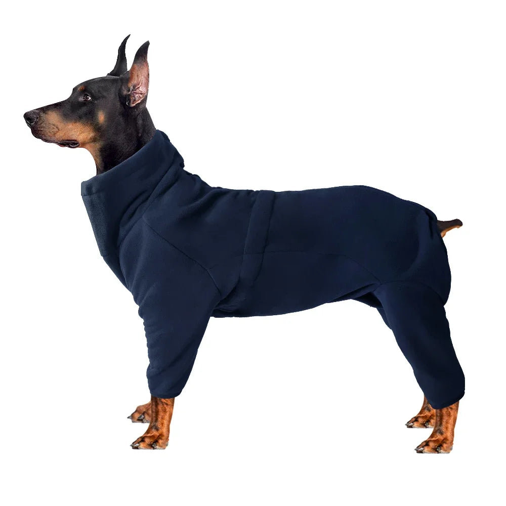 Soft Fleece Dog Pajamas Pullover Warm Winter Coat for Small to Large Dogs