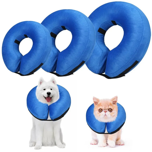 Inflatable Dog Recovery Collar After Surgery Soft Protective Cone For All Dogs