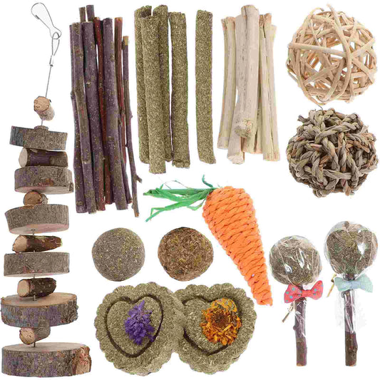 Hamster Chew Toy And Rabbit Molar Set For Small Pets Guinea Pig Toys