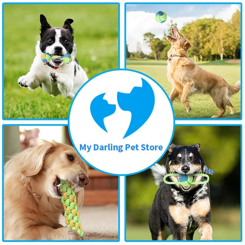 Bite Resistant Rope Knot Dog Chew Toys for Dental Cleaning and Boredom Relief