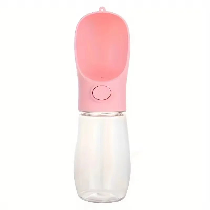 Portable Pet Water Bottle With Food Dispenser 350ml Leakproof Travel Cup
