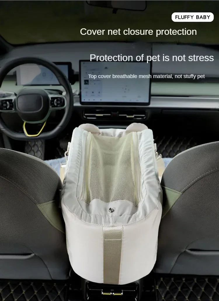 Dog Car Seat Booster for Car Armrest and Cat Carrier