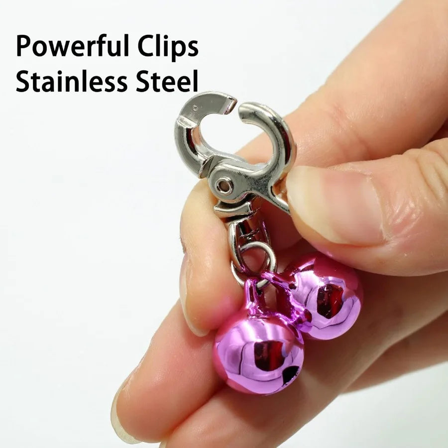 2 Pack Stainless Steel Dog And Cat Bell Necklace Pendant Charm For Pets