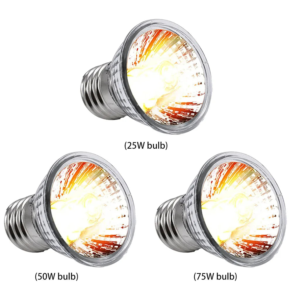 1-5PC 25W 50W 75W UVA+UVB Pet Reptile Heating Lamp Heat Light Bulb Turtle Lizard Heater Bulb Full Spectrum Sunlamp for Amphibian