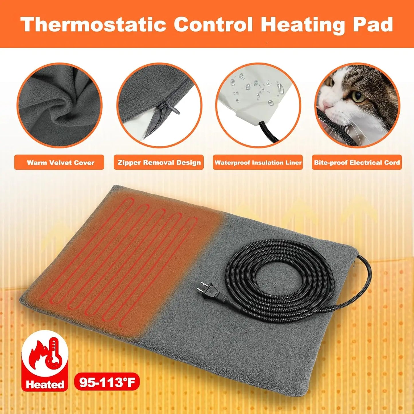 Large Heated Outdoor Cat House With Weatherproof Insulated Shelter And Pads