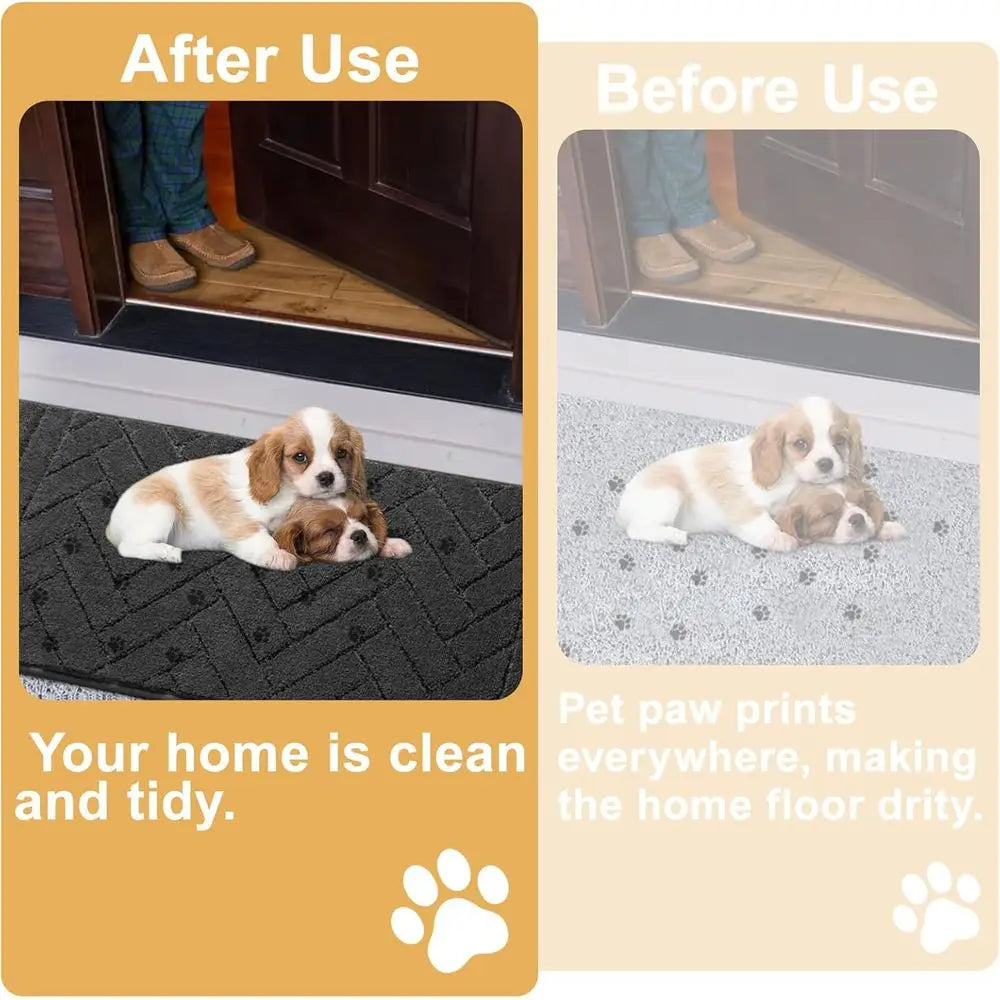 Mud Trapper Dog Door Mat Large Absorbent Non Slip Indoor Rug For Muddy Paws