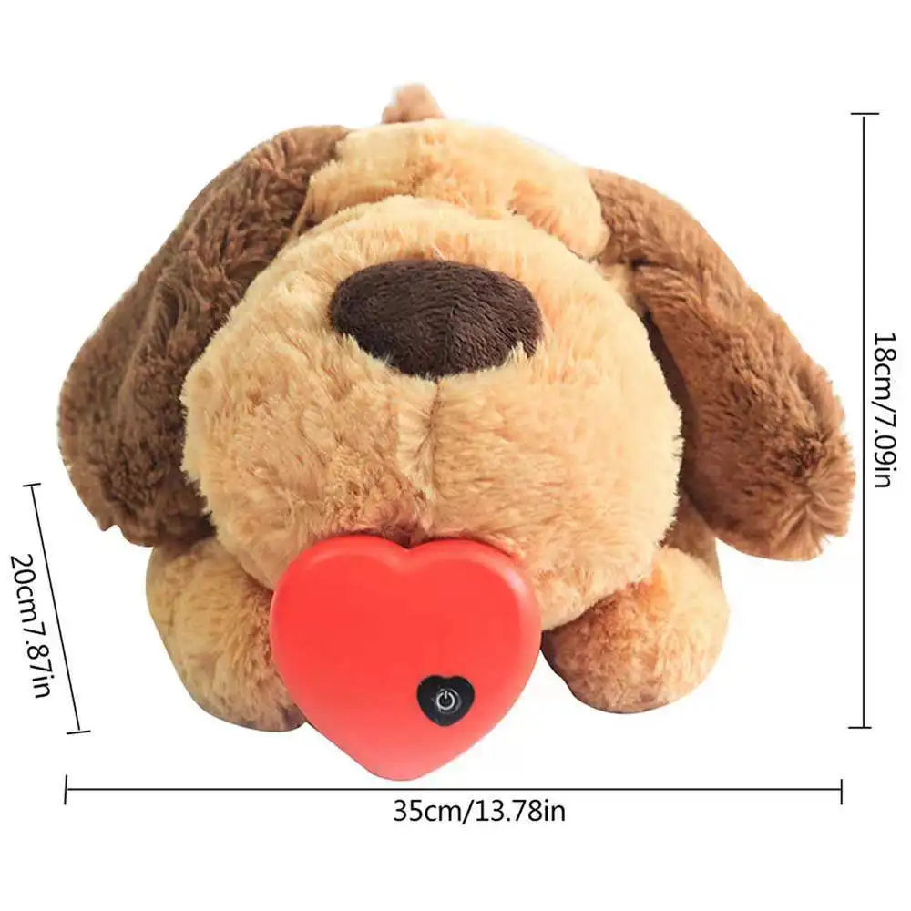 Calming Dog Plush Toy With Real Heartbeat Simulator For Anxiety Sleep Relief