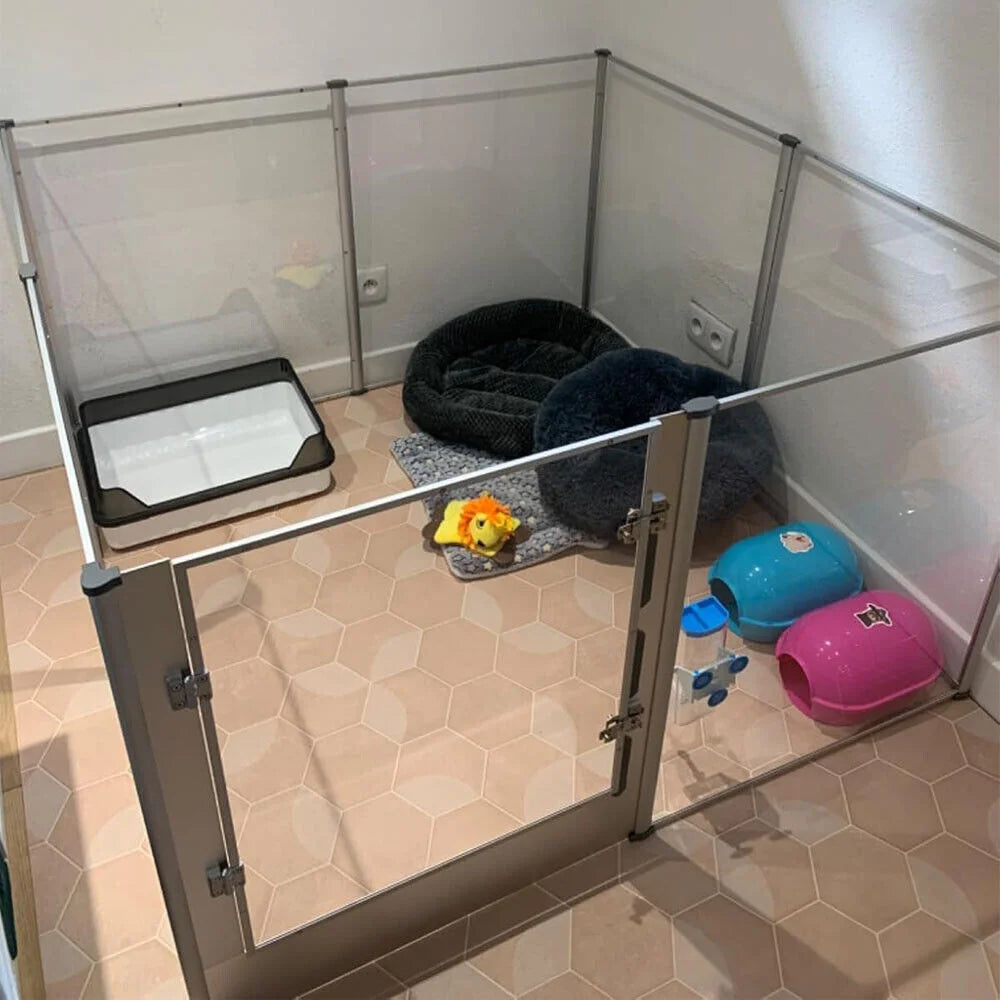 Extra Large Acrylic Dog Playpen Enclosure With Waterproof Pad For Pets