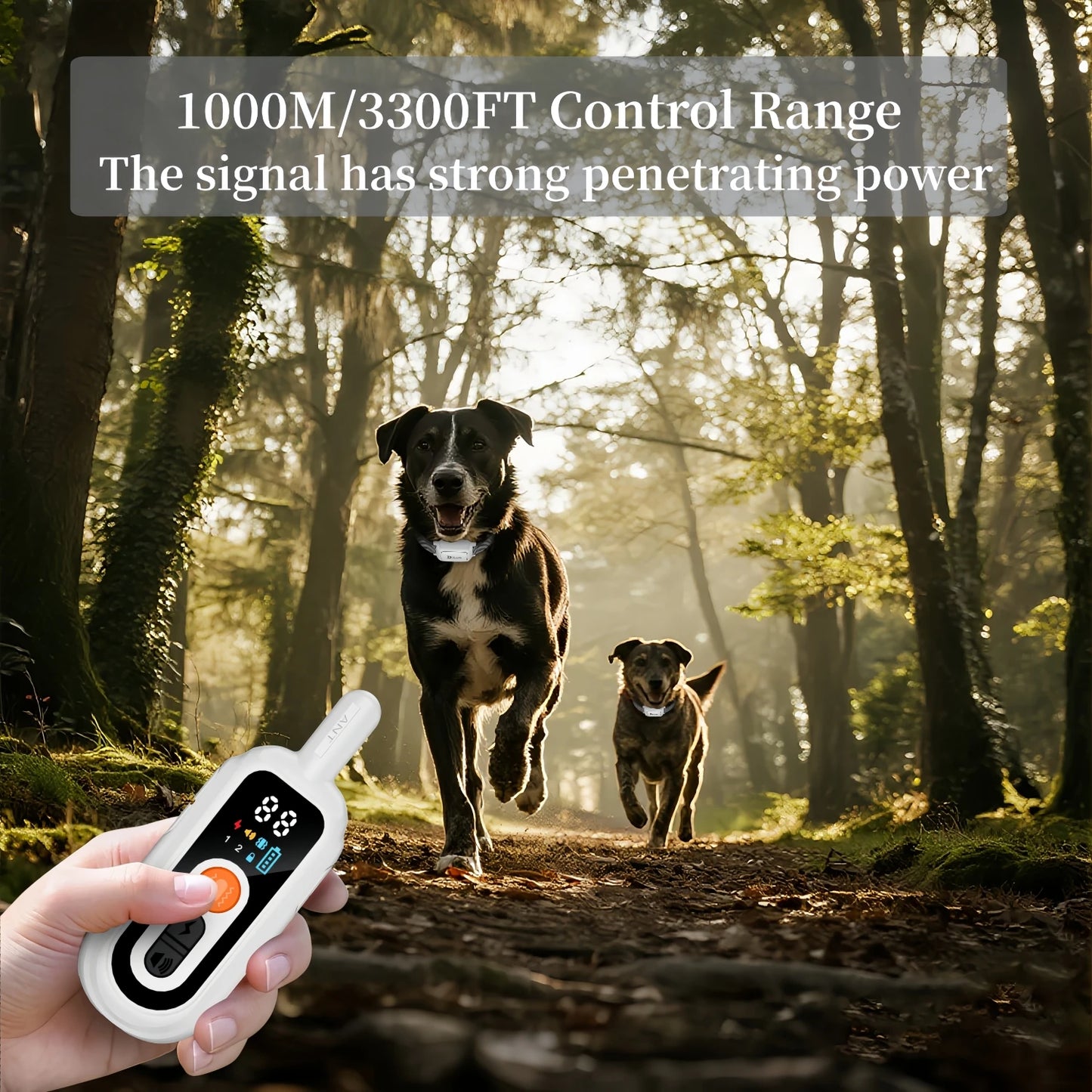 YHLC 3300ft Automatic Bark Deterrent Collar Rechargeable Training Tool For Dogs