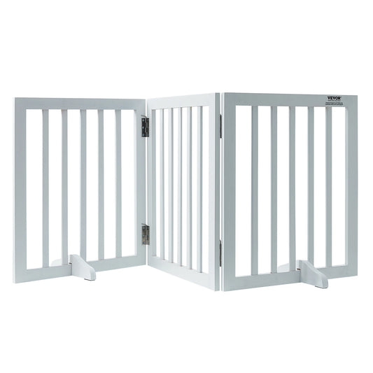 SucceBuy Free Standing 3 Panel Dog Gate for Narrow Passages Foldable Barrier