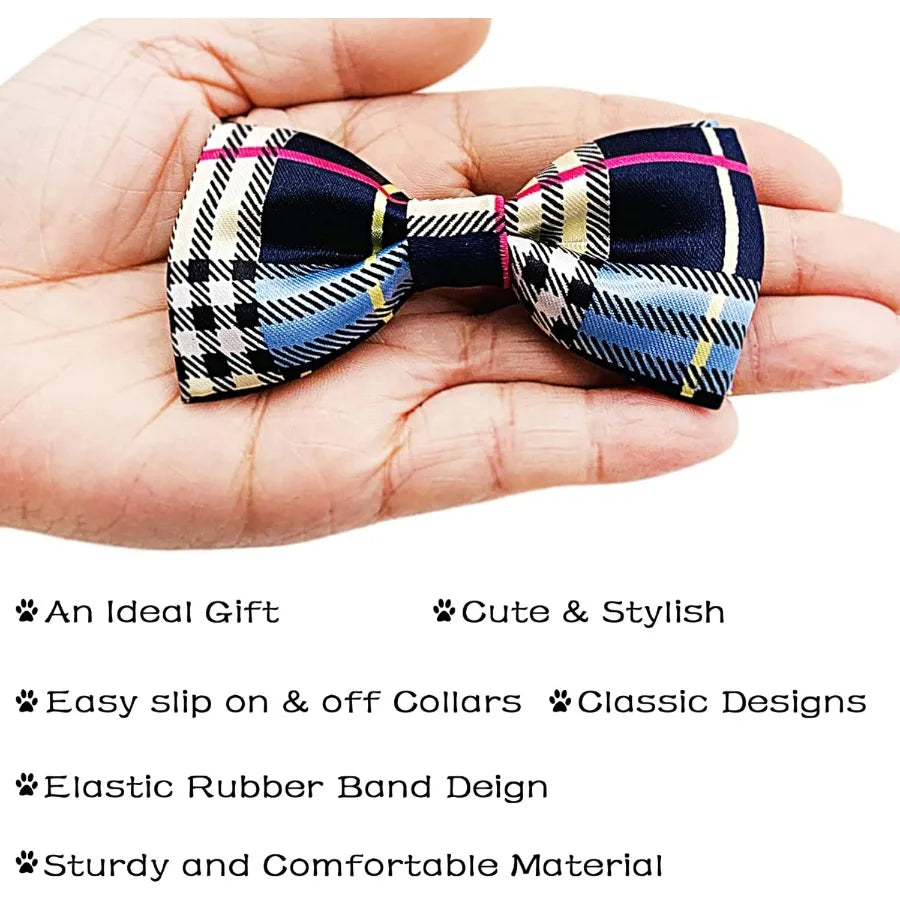 10 Pack Small Dog Collar Bowties Charms For Puppies Cats Embellishments