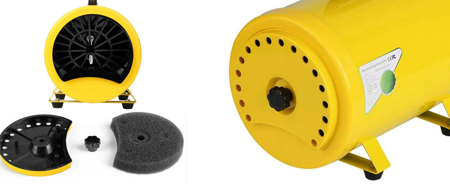 Dog Hair Dryer For Large Dogs Pet Grooming Blower With Heat And Adjustable Speed