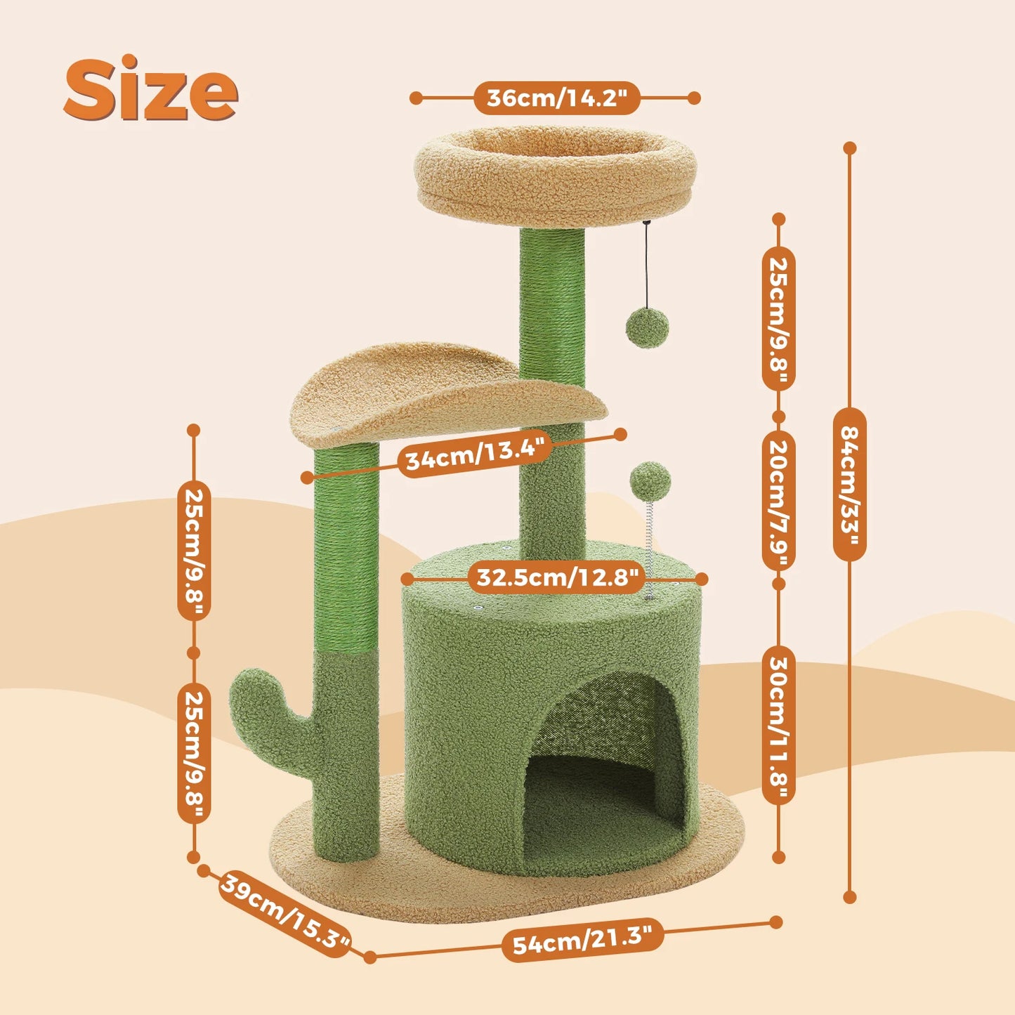 Flower Cat Tree For Indoor Cats With Sisal Scratching Post Plush Perches
