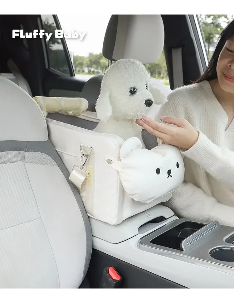 Dog Car Seat Booster for Car Armrest and Cat Carrier