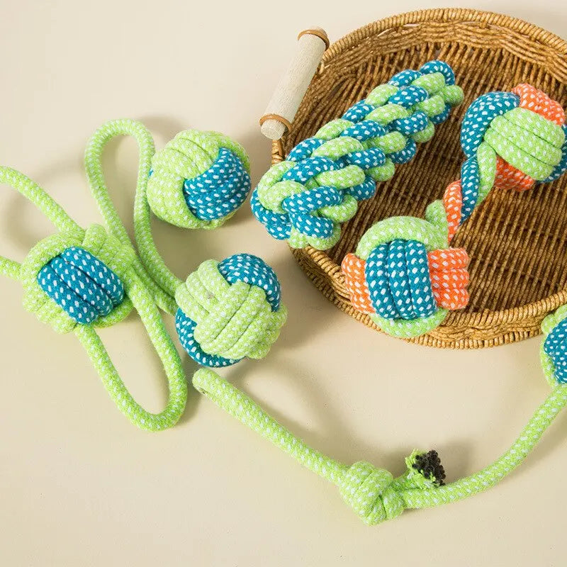 Bite Resistant Rope Knot Dog Chew Toys for Dental Cleaning and Boredom Relief