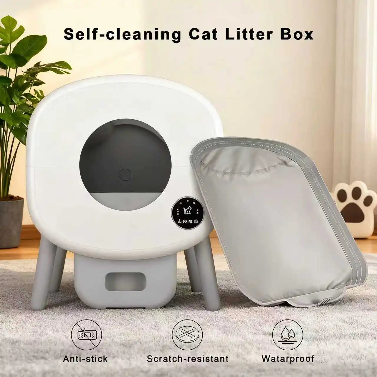 Automatic Cat Litter Box Replacement Accessories Fabric Liner Removable Mat