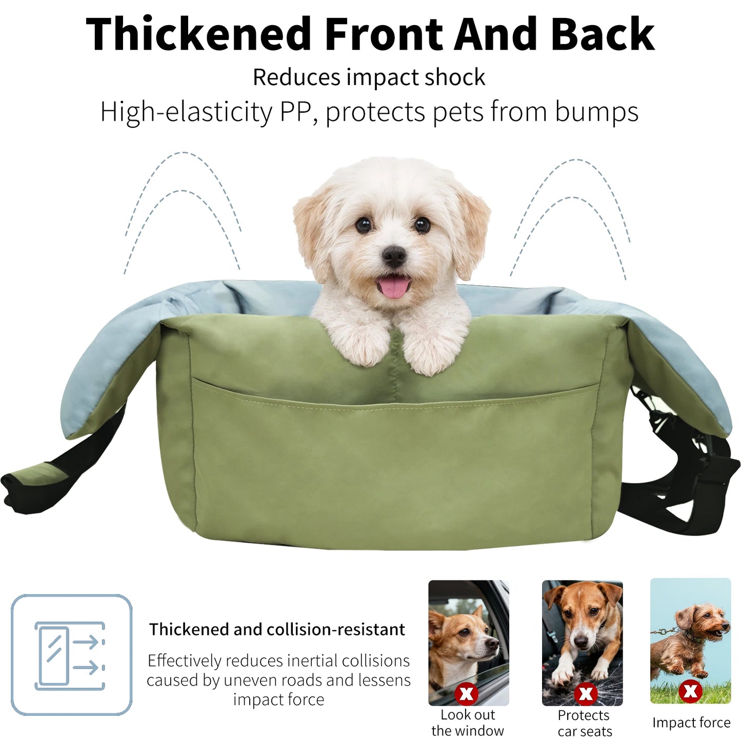 Dog Car Seat Travel Bed And Carrier For Small Dogs Up To 10 Kg