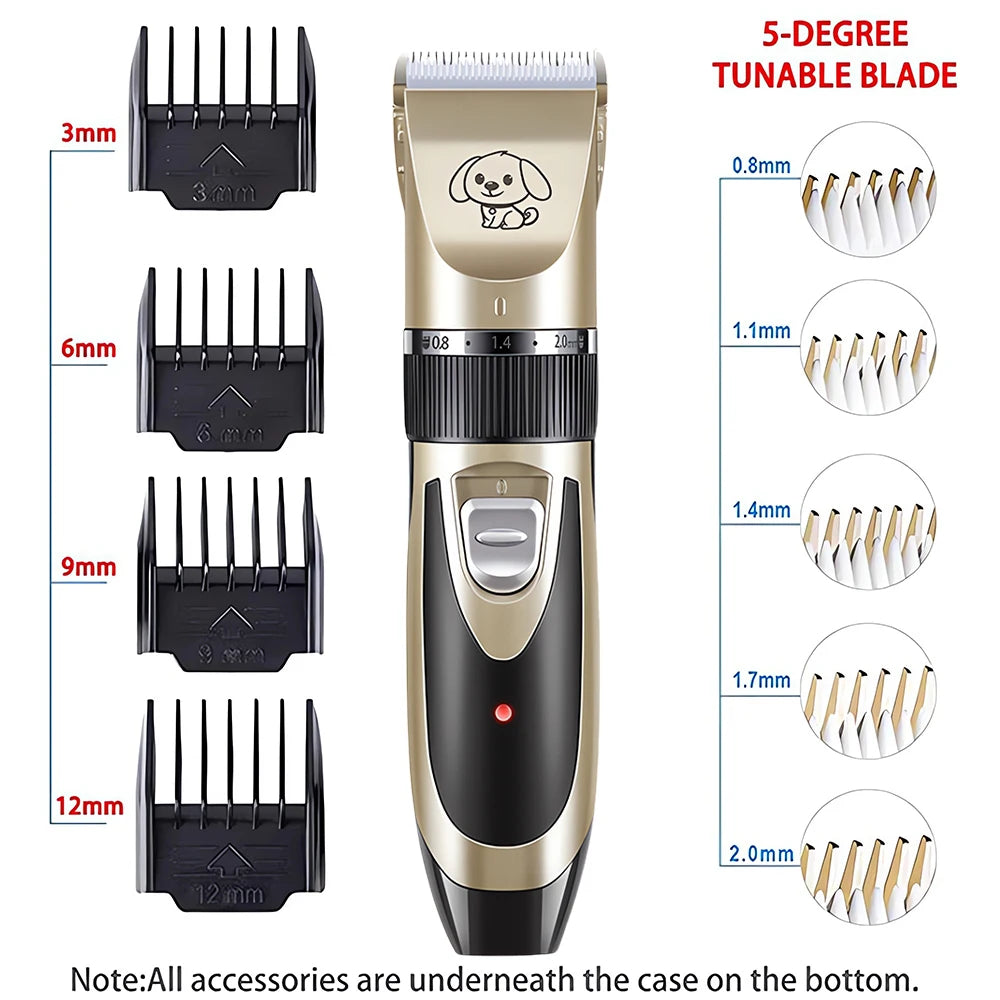 Rechargeable Pet Hair Trimmer Clipper Grooming Kit For Cats And Dogs