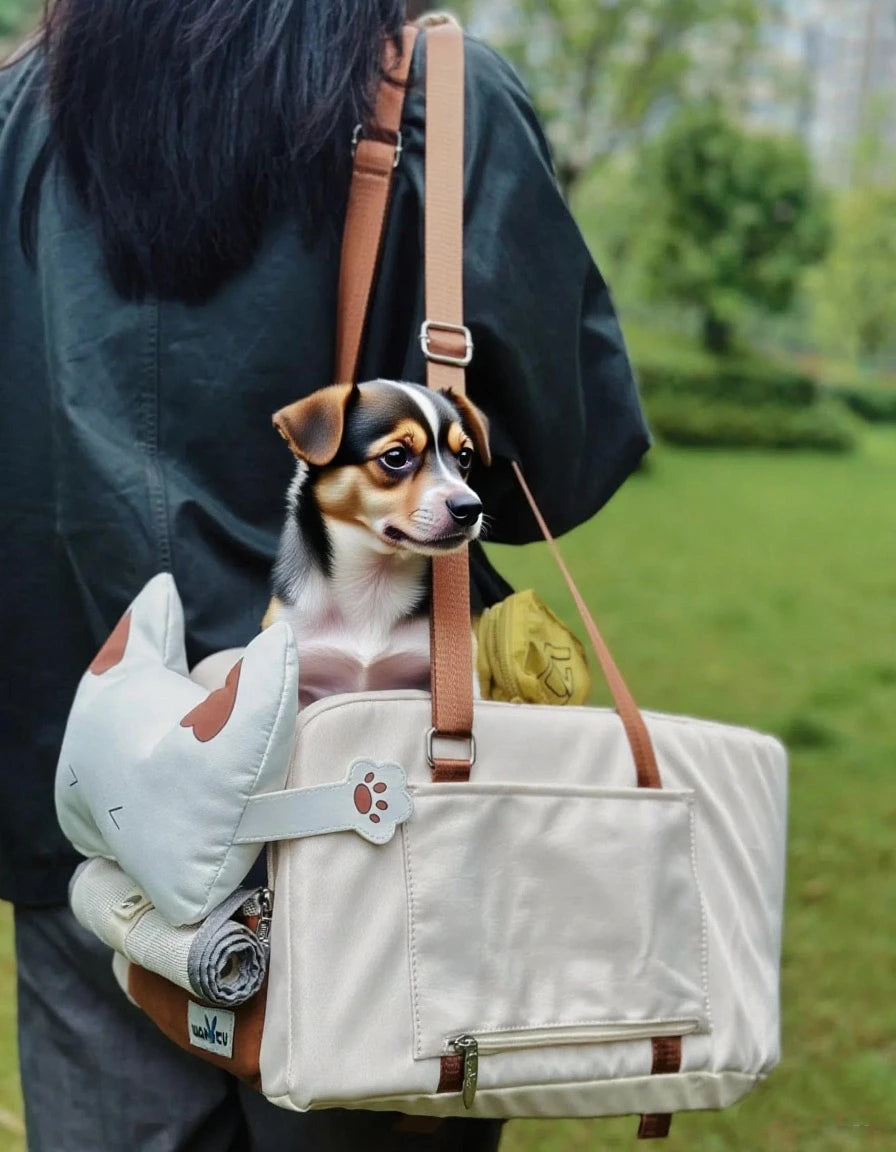 Dog Car Seat Booster for Car Armrest and Cat Carrier