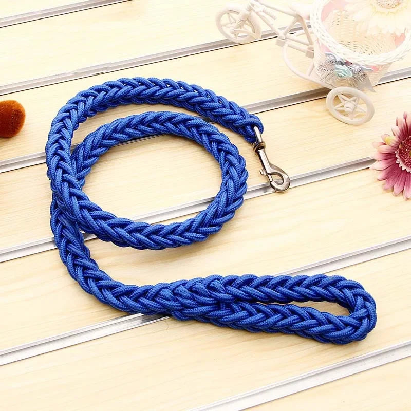 Heavy Duty Nylon Braided Dog Leash For Large Dogs Durable Walking Lead