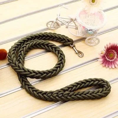 Heavy Duty Nylon Braided Dog Leash For Large Dogs Durable Walking Lead