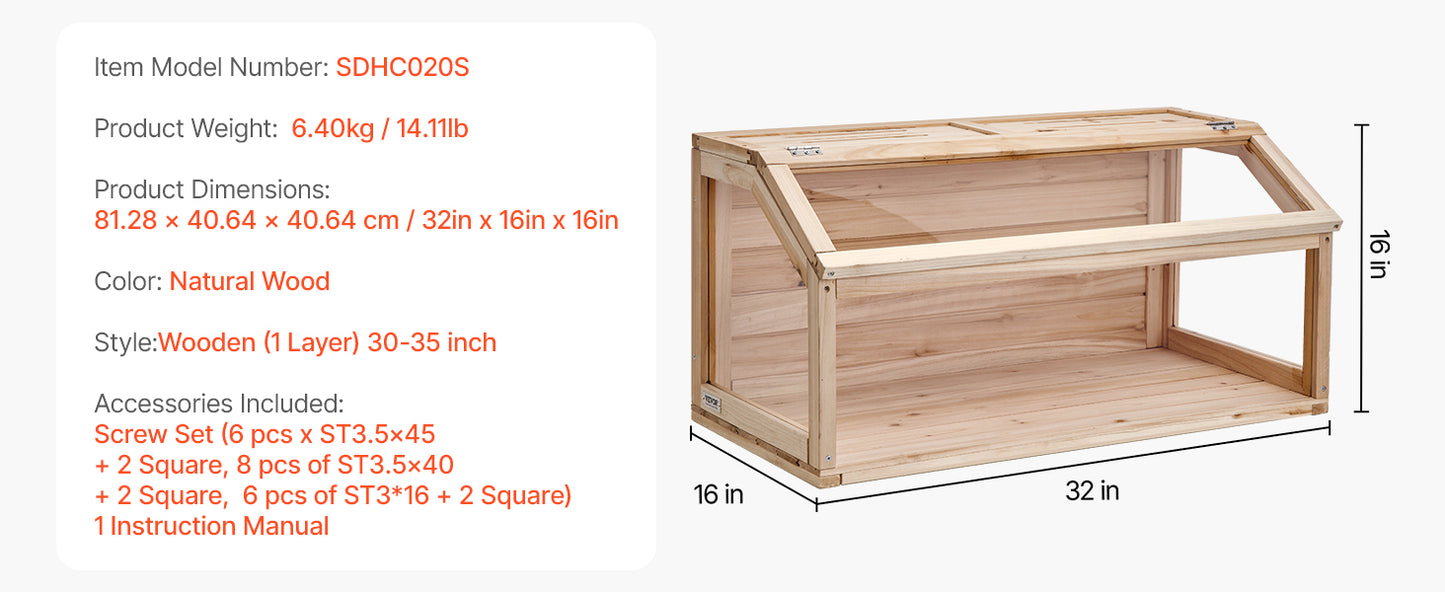 Wooden Hamster Cage With 270 Degree Viewing And Openable Top Ventilated Habitat