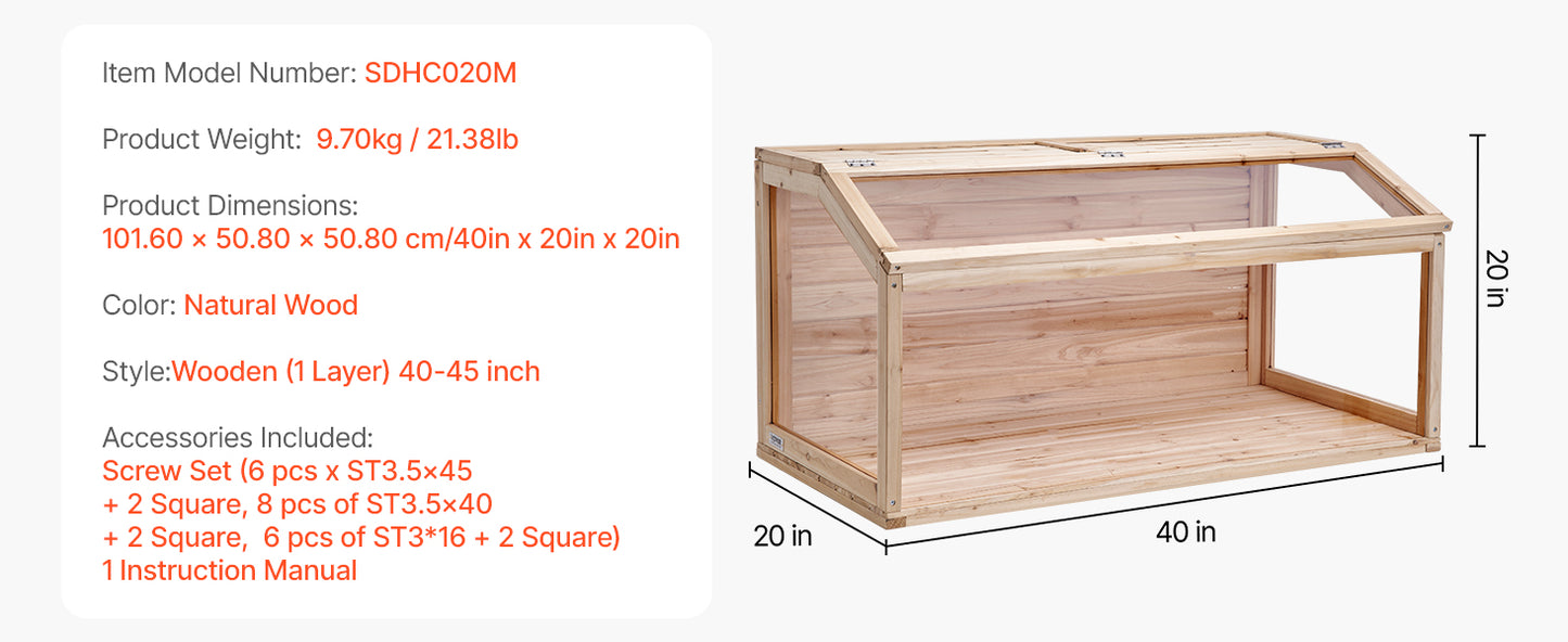 Wooden Hamster Cage With 270 Degree Viewing And Openable Top Ventilated Habitat