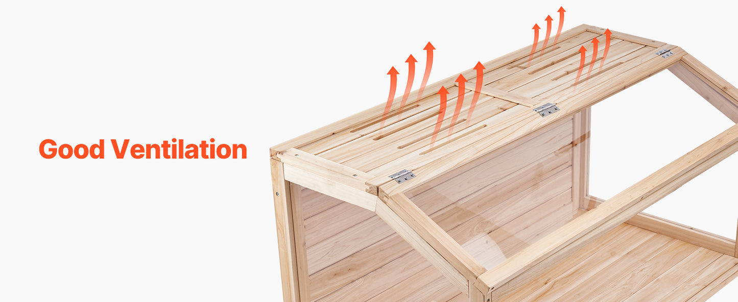 Wooden Hamster Cage With 270 Degree Viewing And Openable Top Ventilated Habitat